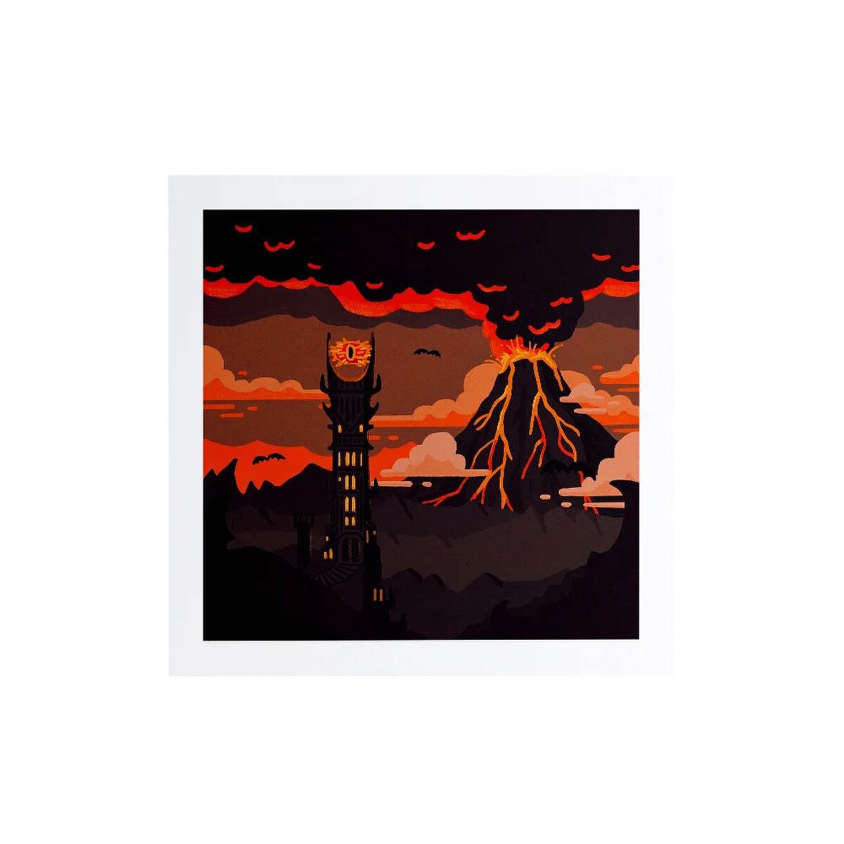Lord of the rings mordor leah jay illustration mini print
